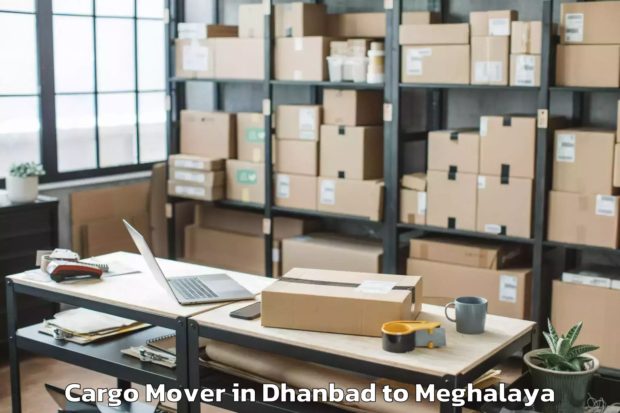 Top Dhanbad to Mawkynrew Cargo Mover Available